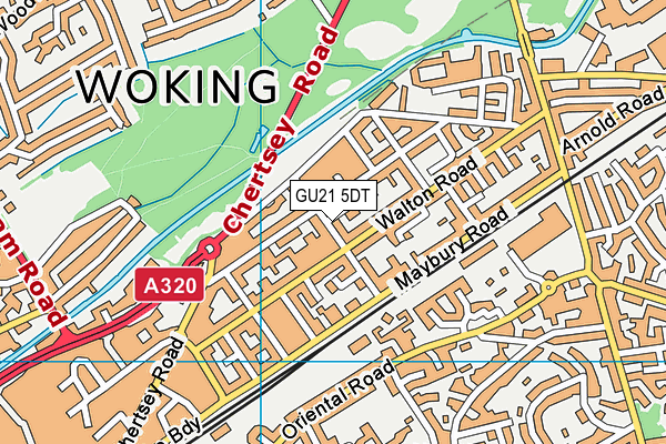 GU21 5DT map - OS VectorMap District (Ordnance Survey) GU21 5DT map - OS VectorMap District (Ordnance Survey)