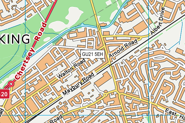 GU21 5EH map - OS VectorMap District (Ordnance Survey) GU21 5EH map - OS VectorMap District (Ordnance Survey)