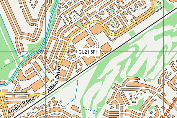 GU21 5FH map - OS VectorMap District (Ordnance Survey) GU21 5FH map - OS VectorMap District (Ordnance Survey)