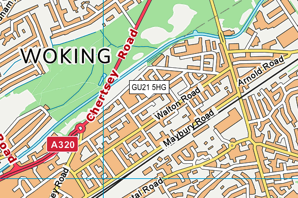 GU21 5HG map - OS VectorMap District (Ordnance Survey) GU21 5HG map - OS VectorMap District (Ordnance Survey)