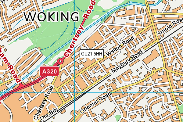 GU21 5HH map - OS VectorMap District (Ordnance Survey) GU21 5HH map - OS VectorMap District (Ordnance Survey)