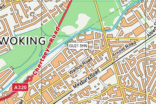 GU21 5HN map - OS VectorMap District (Ordnance Survey) GU21 5HN map - OS VectorMap District (Ordnance Survey)