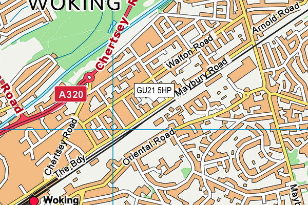 GU21 5HP map - OS VectorMap District (Ordnance Survey) GU21 5HP map - OS VectorMap District (Ordnance Survey)