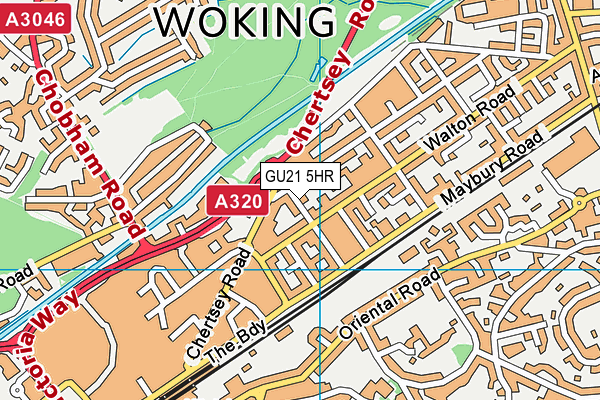 GU21 5HR map - OS VectorMap District (Ordnance Survey) GU21 5HR map - OS VectorMap District (Ordnance Survey)