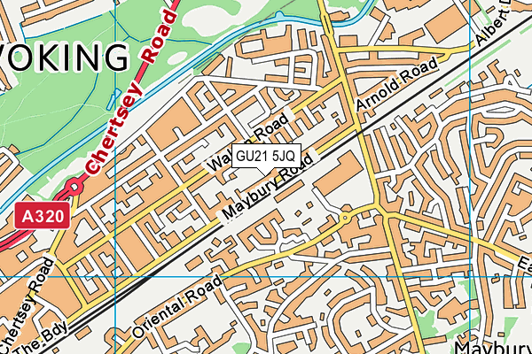 GU21 5JQ map - OS VectorMap District (Ordnance Survey) GU21 5JQ map - OS VectorMap District (Ordnance Survey)