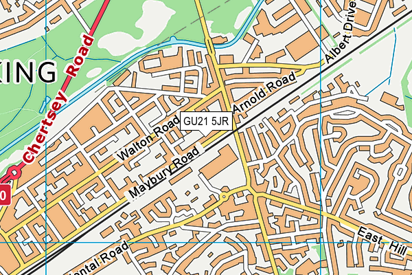 GU21 5JR map - OS VectorMap District (Ordnance Survey) GU21 5JR map - OS VectorMap District (Ordnance Survey)