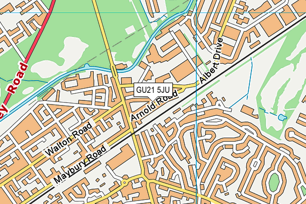 GU21 5JU map - OS VectorMap District (Ordnance Survey) GU21 5JU map - OS VectorMap District (Ordnance Survey)