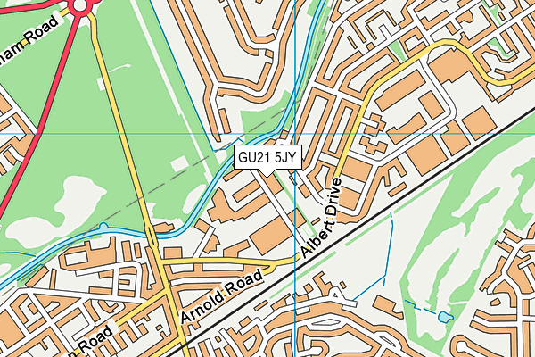 GU21 5JY map - OS VectorMap District (Ordnance Survey) GU21 5JY map - OS VectorMap District (Ordnance Survey)