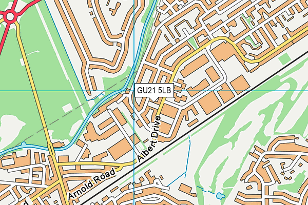 GU21 5LB map - OS VectorMap District (Ordnance Survey) GU21 5LB map - OS VectorMap District (Ordnance Survey)