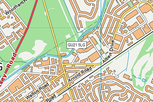 GU21 5LG map - OS VectorMap District (Ordnance Survey) GU21 5LG map - OS VectorMap District (Ordnance Survey)
