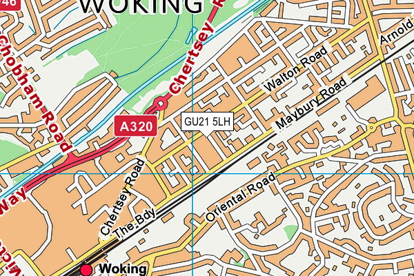 GU21 5LH map - OS VectorMap District (Ordnance Survey) GU21 5LH map - OS VectorMap District (Ordnance Survey)