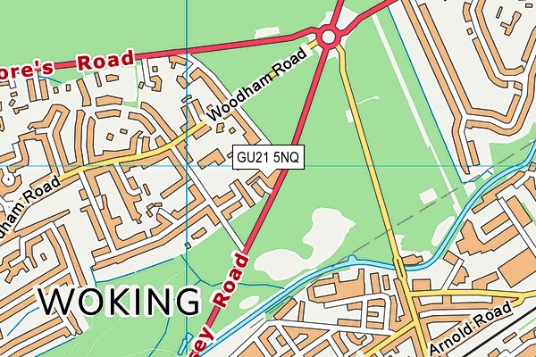 GU21 5NQ map - OS VectorMap District (Ordnance Survey)