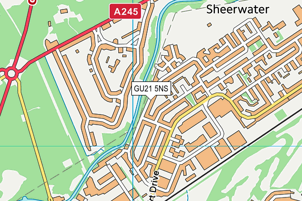 GU21 5NS map - OS VectorMap District (Ordnance Survey) GU21 5NS map - OS VectorMap District (Ordnance Survey)