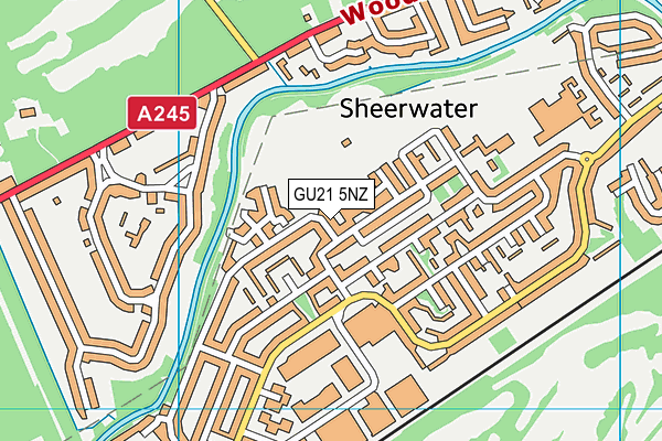 GU21 5NZ map - OS VectorMap District (Ordnance Survey) GU21 5NZ map - OS VectorMap District (Ordnance Survey)