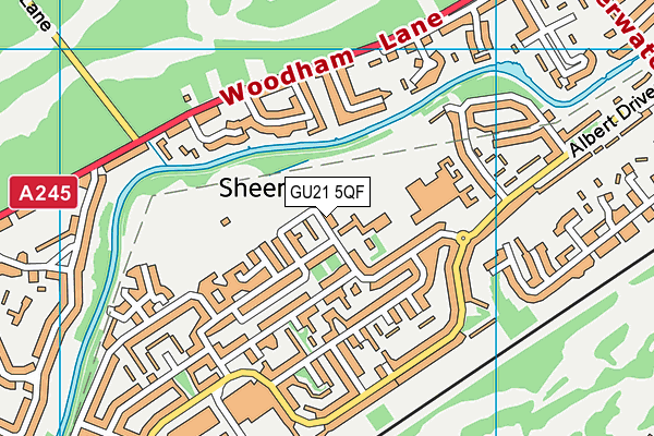GU21 5QF map - OS VectorMap District (Ordnance Survey) GU21 5QF map - OS VectorMap District (Ordnance Survey)