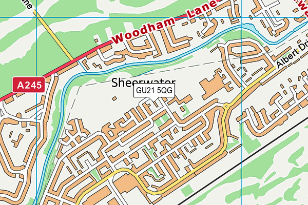 GU21 5QG map - OS VectorMap District (Ordnance Survey) GU21 5QG map - OS VectorMap District (Ordnance Survey)