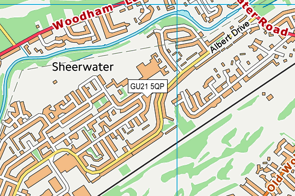 GU21 5QP map - OS VectorMap District (Ordnance Survey) GU21 5QP map - OS VectorMap District (Ordnance Survey)