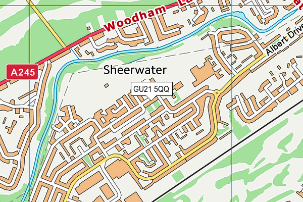 GU21 5QQ map - OS VectorMap District (Ordnance Survey) GU21 5QQ map - OS VectorMap District (Ordnance Survey)