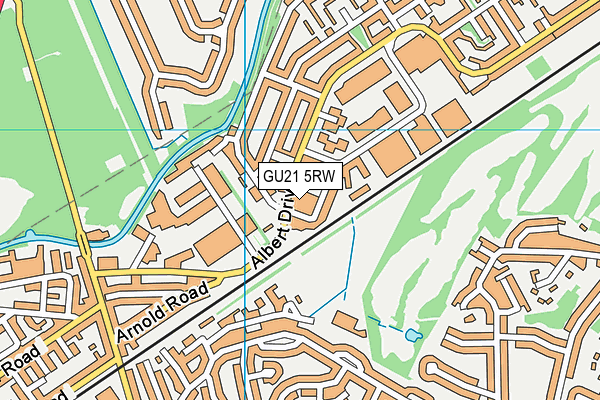 GU21 5RW map - OS VectorMap District (Ordnance Survey) GU21 5RW map - OS VectorMap District (Ordnance Survey)