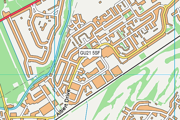 GU21 5SF map - OS VectorMap District (Ordnance Survey) GU21 5SF map - OS VectorMap District (Ordnance Survey)