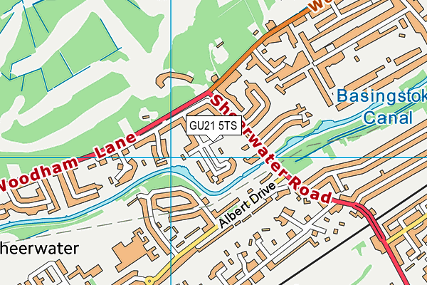 GU21 5TS map - OS VectorMap District (Ordnance Survey) GU21 5TS map - OS VectorMap District (Ordnance Survey)