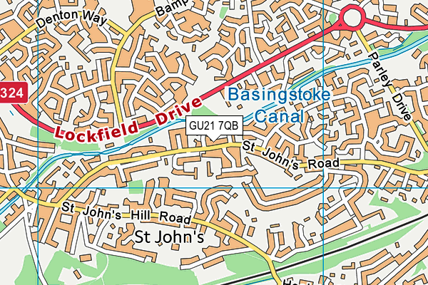 GU21 7QB map - OS VectorMap District (Ordnance Survey) GU21 7QB map - OS VectorMap District (Ordnance Survey)