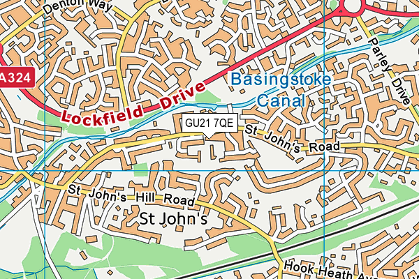 GU21 7QE map - OS VectorMap District (Ordnance Survey) GU21 7QE map - OS VectorMap District (Ordnance Survey)