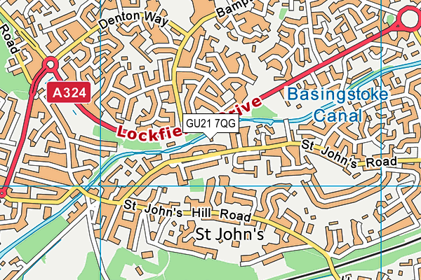 GU21 7QG map - OS VectorMap District (Ordnance Survey) GU21 7QG map - OS VectorMap District (Ordnance Survey)