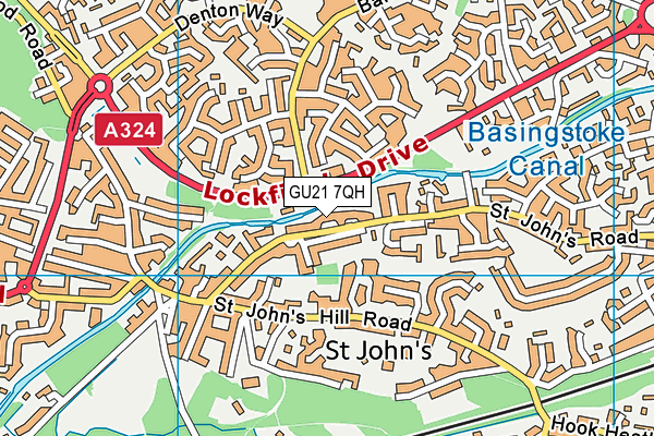GU21 7QH map - OS VectorMap District (Ordnance Survey) GU21 7QH map - OS VectorMap District (Ordnance Survey)