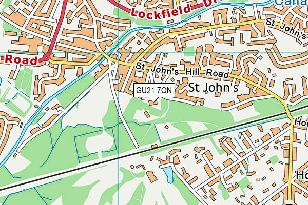 GU21 7QN map - OS VectorMap District (Ordnance Survey) GU21 7QN map - OS VectorMap District (Ordnance Survey)