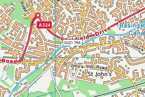 GU21 7RA map - OS VectorMap District (Ordnance Survey) GU21 7RA map - OS VectorMap District (Ordnance Survey)