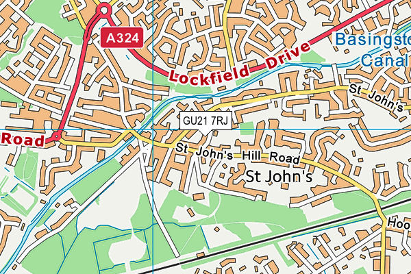GU21 7RJ map - OS VectorMap District (Ordnance Survey) GU21 7RJ map - OS VectorMap District (Ordnance Survey)