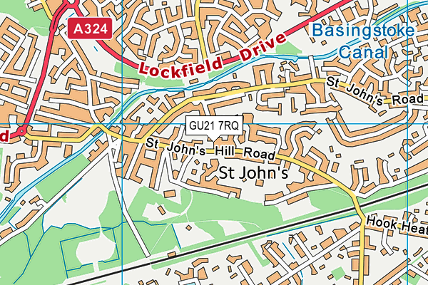 GU21 7RQ map - OS VectorMap District (Ordnance Survey) GU21 7RQ map - OS VectorMap District (Ordnance Survey)