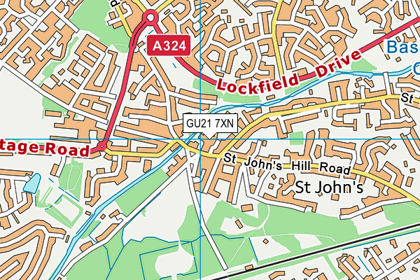 GU21 7XN map - OS VectorMap District (Ordnance Survey) GU21 7XN map - OS VectorMap District (Ordnance Survey)