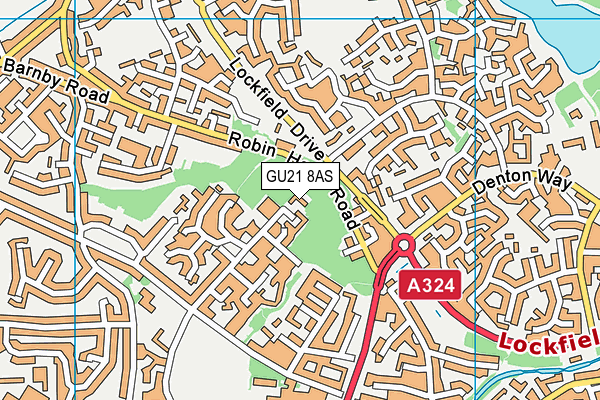 GU21 8AS map - OS VectorMap District (Ordnance Survey) GU21 8AS map - OS VectorMap District (Ordnance Survey)
