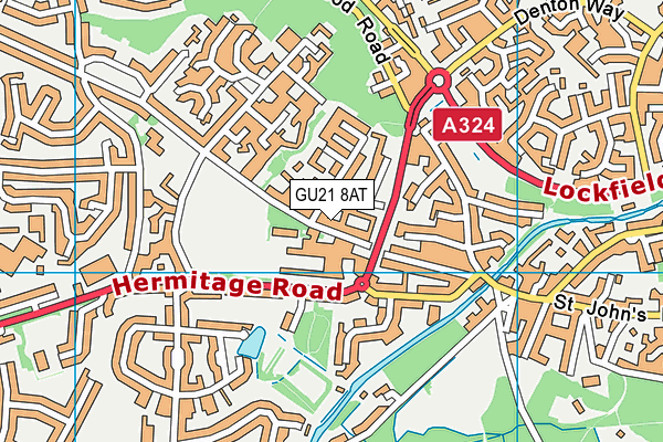 GU21 8AT map - OS VectorMap District (Ordnance Survey) GU21 8AT map - OS VectorMap District (Ordnance Survey)