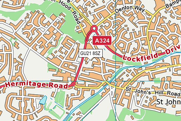 GU21 8SZ map - OS VectorMap District (Ordnance Survey) GU21 8SZ map - OS VectorMap District (Ordnance Survey)
