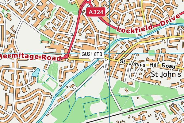 GU21 8TB map - OS VectorMap District (Ordnance Survey) GU21 8TB map - OS VectorMap District (Ordnance Survey)