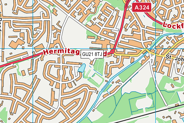 GU21 8TJ map - OS VectorMap District (Ordnance Survey) GU21 8TJ map - OS VectorMap District (Ordnance Survey)