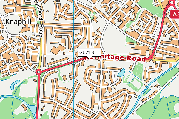 GU21 8TT map - OS VectorMap District (Ordnance Survey) GU21 8TT map - OS VectorMap District (Ordnance Survey)
