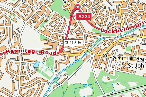 GU21 8UA map - OS VectorMap District (Ordnance Survey) GU21 8UA map - OS VectorMap District (Ordnance Survey)