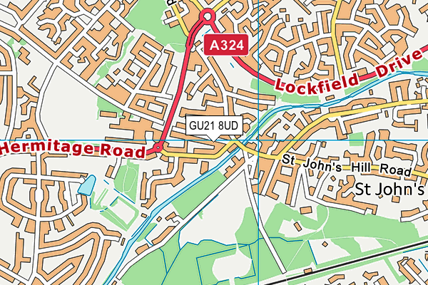 GU21 8UD map - OS VectorMap District (Ordnance Survey) GU21 8UD map - OS VectorMap District (Ordnance Survey)