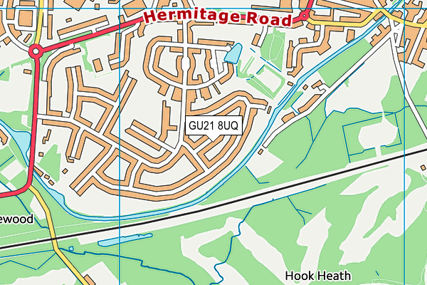 GU21 8UQ map - OS VectorMap District (Ordnance Survey)