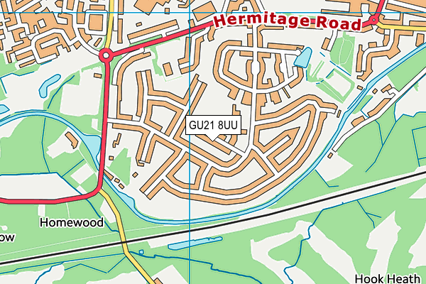 GU21 8UU map - OS VectorMap District (Ordnance Survey) GU21 8UU map - OS VectorMap District (Ordnance Survey)
