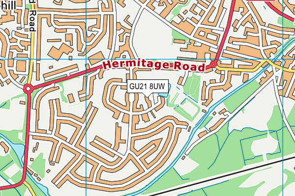 GU21 8UW map - OS VectorMap District (Ordnance Survey) GU21 8UW map - OS VectorMap District (Ordnance Survey)