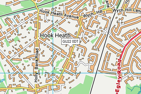 GU22 0DT map - OS VectorMap District (Ordnance Survey) GU22 0DT map - OS VectorMap District (Ordnance Survey)