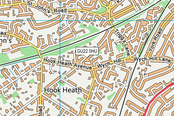GU22 0HU map - OS VectorMap District (Ordnance Survey) GU22 0HU map - OS VectorMap District (Ordnance Survey)