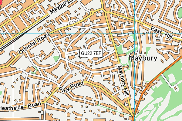 GU22 7EF map - OS VectorMap District (Ordnance Survey) GU22 7EF map - OS VectorMap District (Ordnance Survey)