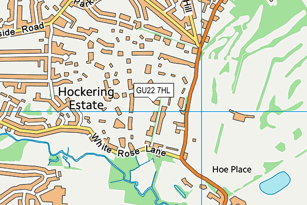 GU22 7HL map - OS VectorMap District (Ordnance Survey) GU22 7HL map - OS VectorMap District (Ordnance Survey)