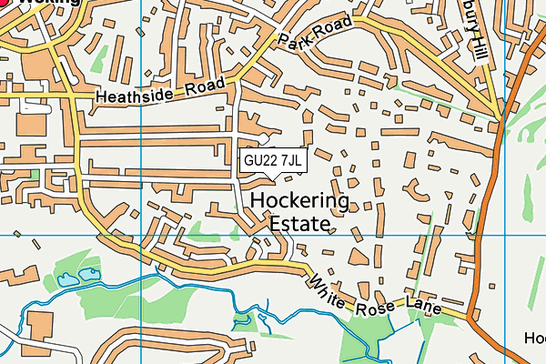 GU22 7JL map - OS VectorMap District (Ordnance Survey) GU22 7JL map - OS VectorMap District (Ordnance Survey)